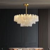 Large Size Coastal Cloud Glass Tier Chandelier