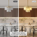Small Size Cloud Glass Chandelier Day & Night Effect