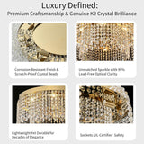 Luxury Gold Crystal Ceiling Light