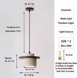 Yellow Travertine Wabi Sabi Pendant Light Spec Sheet