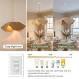 Dimmable woven pendant light for day & night use