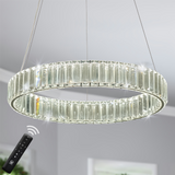 Smart Dimmable Crystal Ring Chandelier