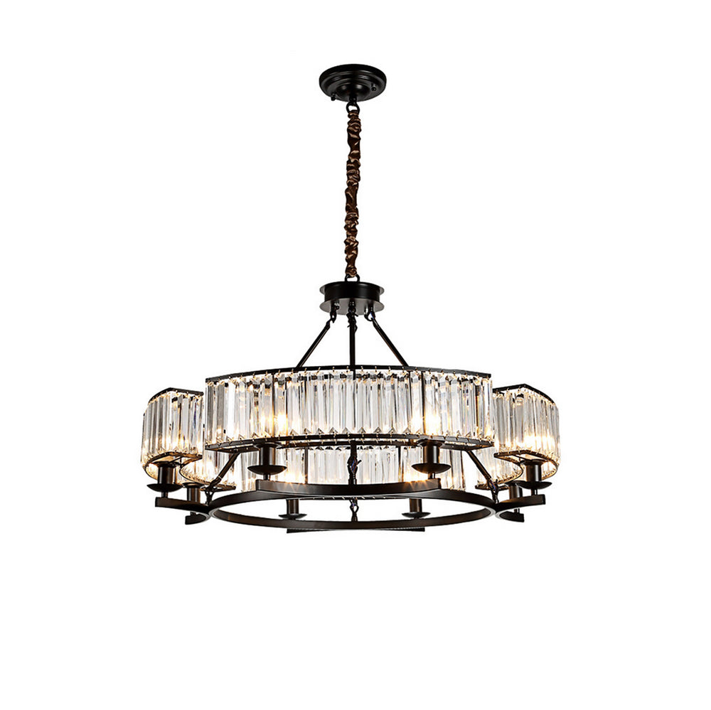 8-Light Black Crystal Chandelier Product Sho