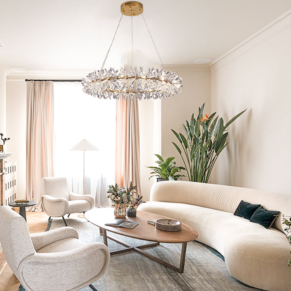 Modern Starburst Crystal Chandelier for Living Room