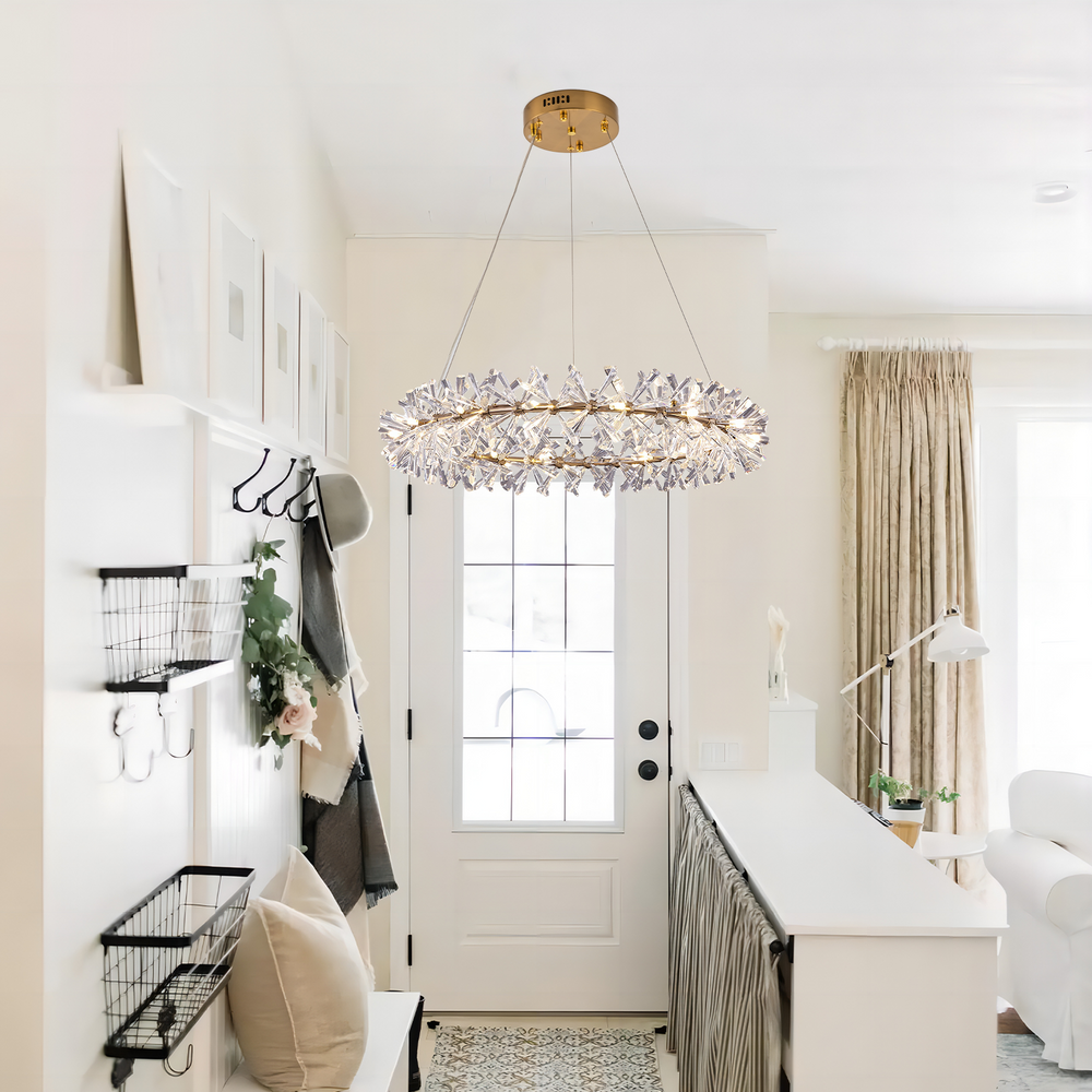 Luxury Crystal Ring Chandelier for Entryway