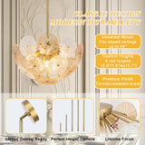 Gold Dandelion Glass Pendant Light Feature Detail