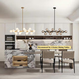 Black Smoke Gray Globe Chandelier vs Gold White Globe Chandelier