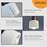 Natural ice jade stone pendant light details: 3-stage polish, 8mm thin wall.