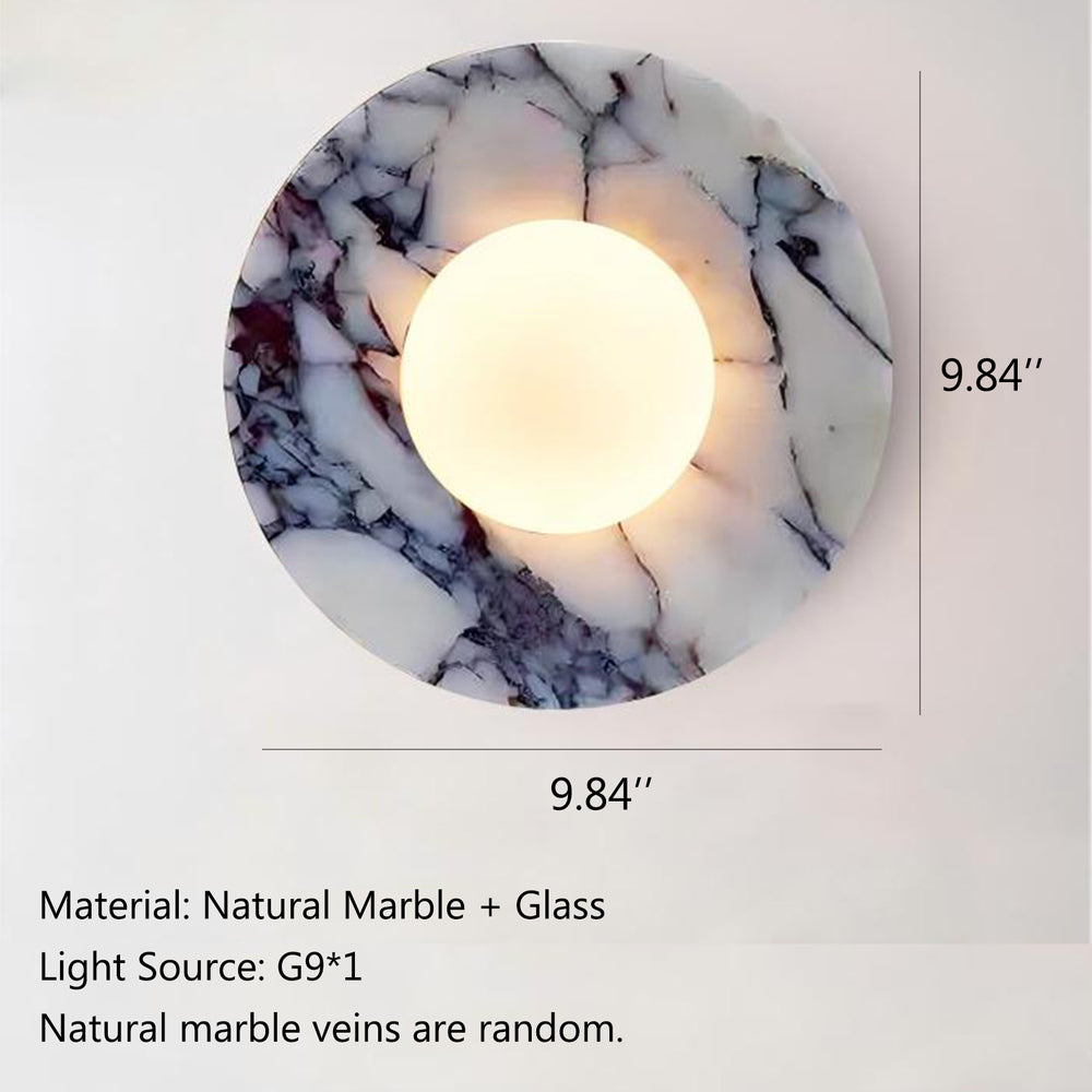 Marble wall sconce dimensions and specs diagram