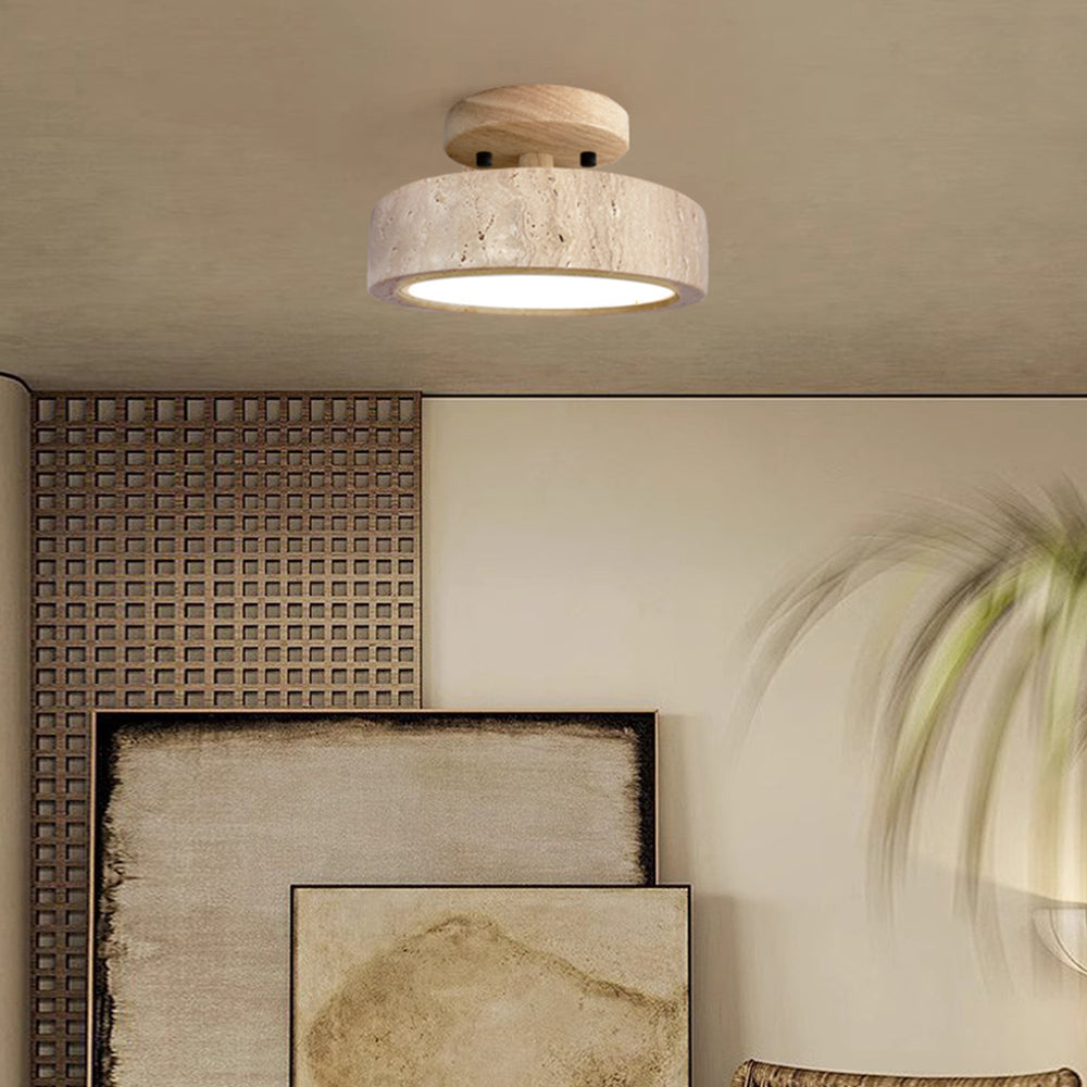 natural wood travertine ceiling lights