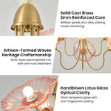 Floral chandelier material & craft details