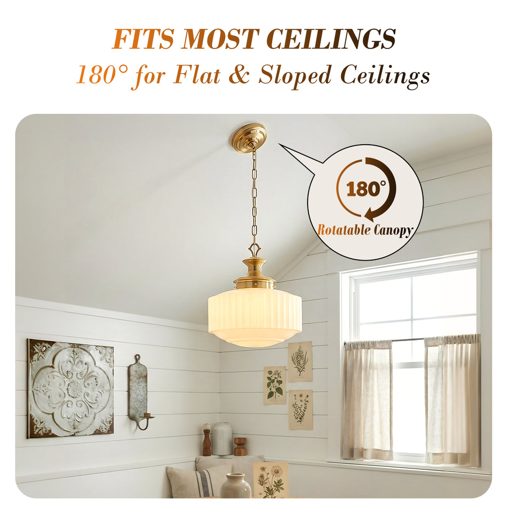 Rotatable canopy for flat/sloped ceilings