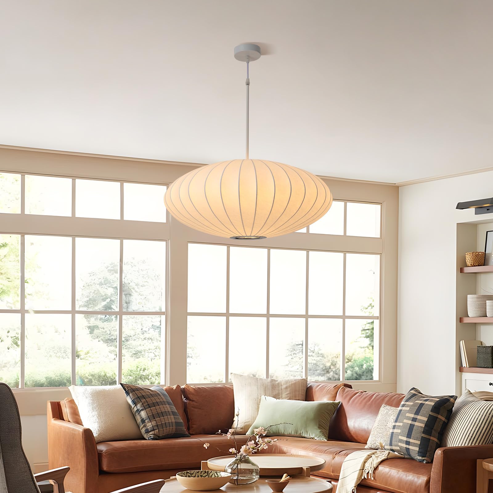 Japanese Lantern Pendant Light in Living Room