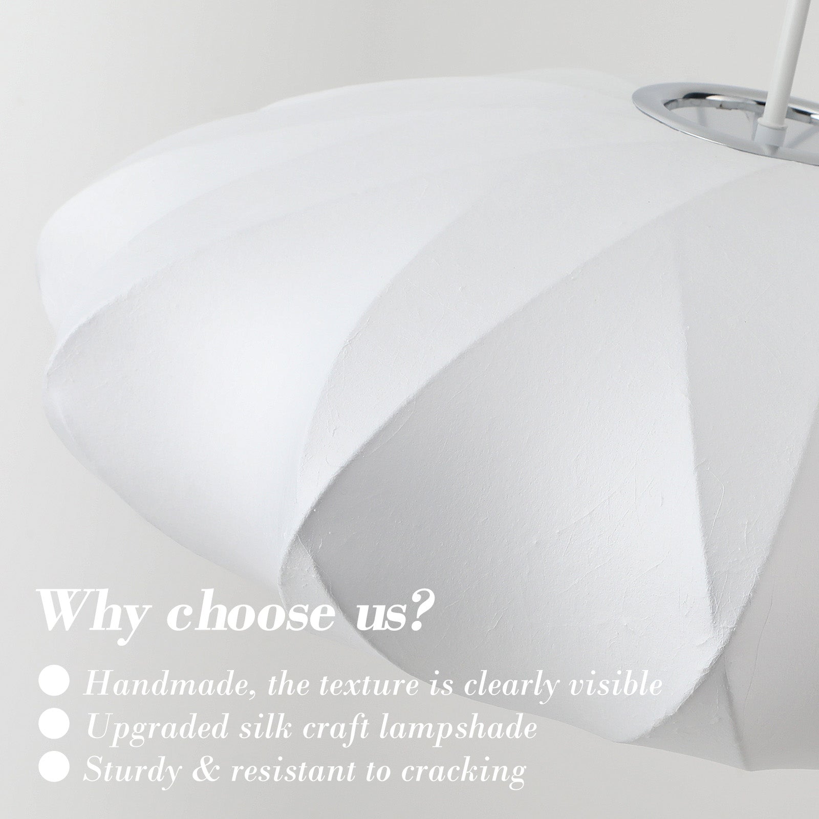 Handmade upgraded silk lampshade detail