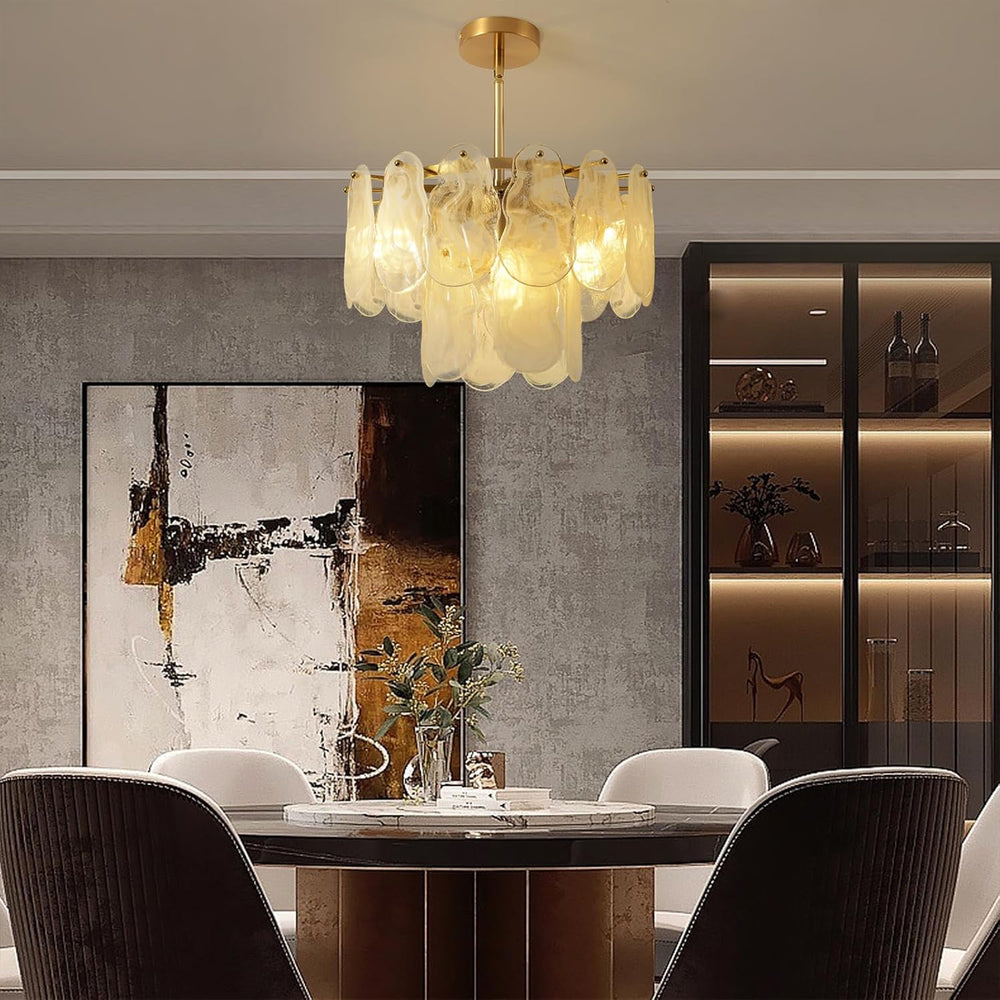 Small Size Cloud Glass Tier Chandelier for Dining Room