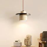 Minimalist Travertine Pendant Light for Living Space