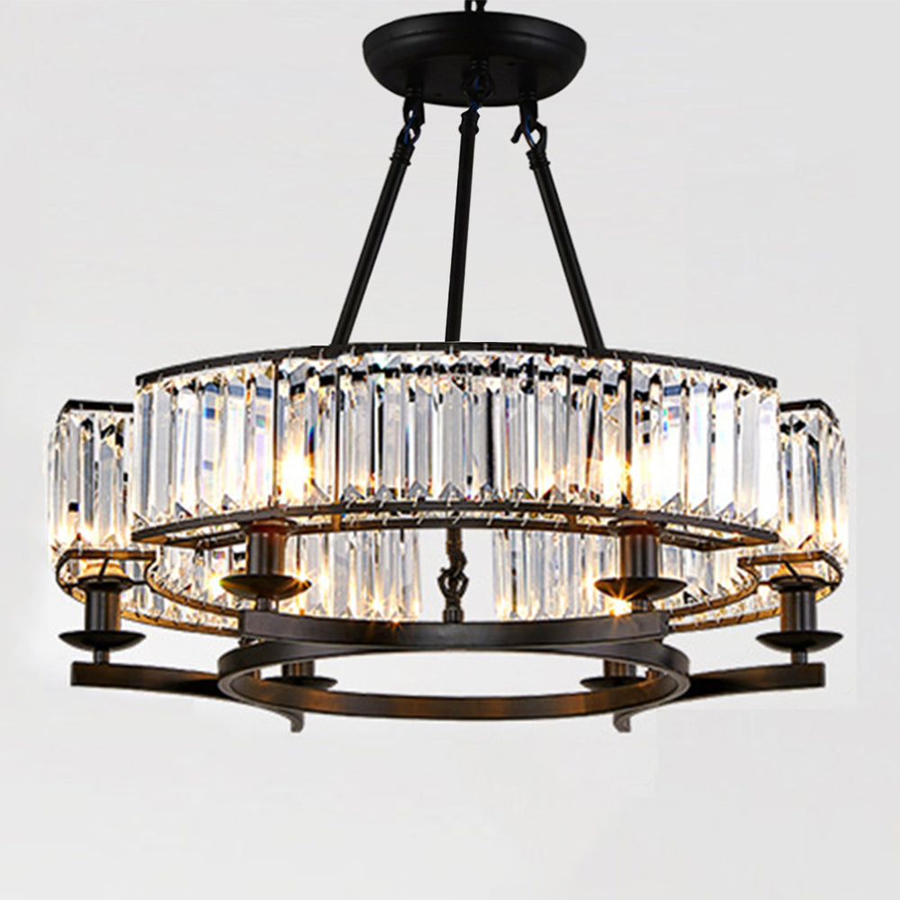 Black K9 crystal chandelier product shot 