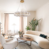 Modern Starburst Crystal Chandelier for Living Room