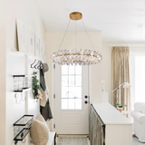 Luxury Crystal Ring Chandelier for Entryway