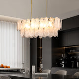 Gold Cloud Glass Chandelier for Kitchen Island Dining Room