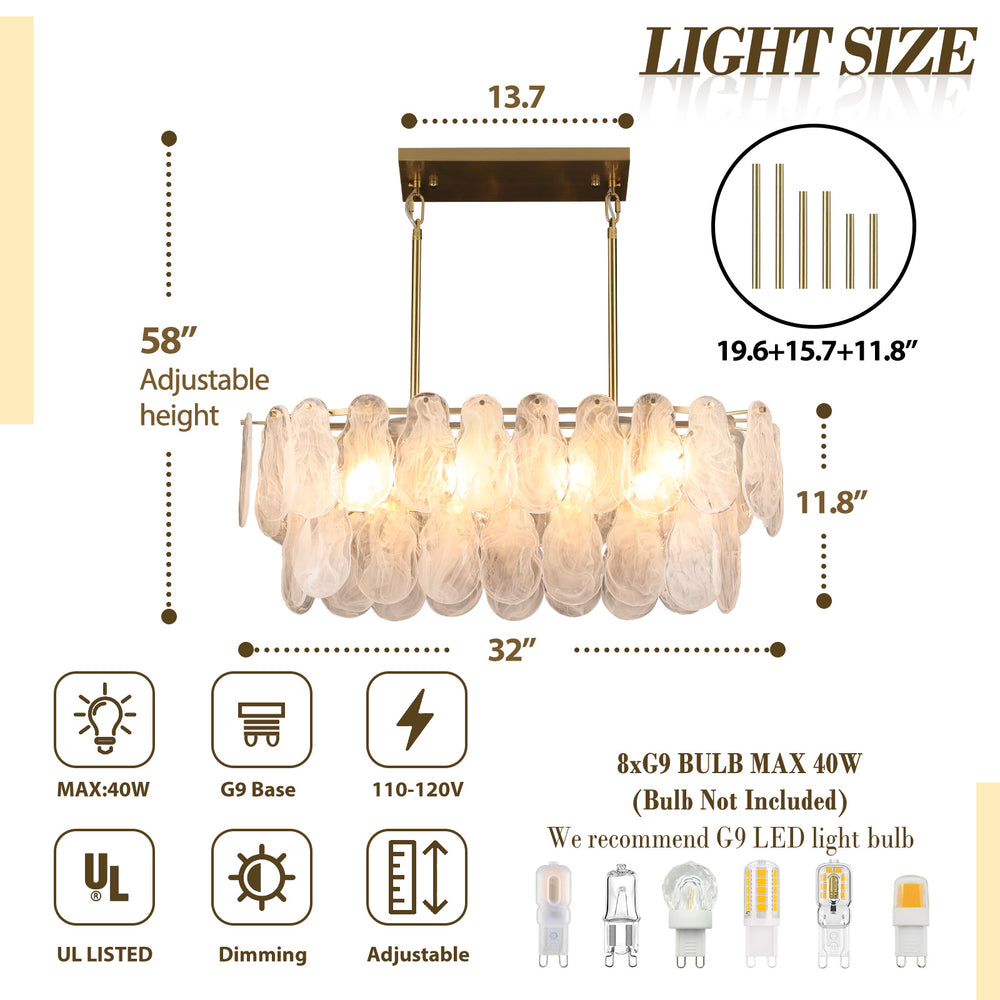 Gold Chandelier Size Specification