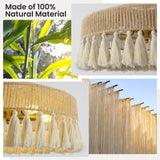 Natural Abaca Rattan Chandelier Detail